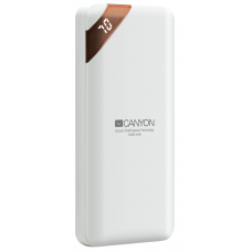 Универсальная мобильная батарея 10000 mAh, Canyon CNE-CPBP10W, White, LED дисплей