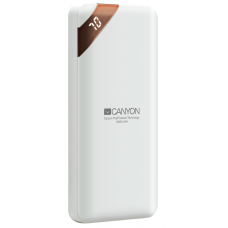 Універсальна мобільна батарея 10000 mAh, Canyon CNE-CPBP10W, White, LED дисплей