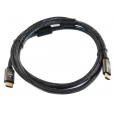 Кабель HDMI - HDMI 2 м Atcom Black, V2.1, Premium, позолочені конектори (23782)