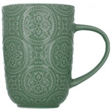 Чашка ОСЗ Limited Edition Pattern Dark Green, 410 мл, для чая/кофе, керамика (18478G)
