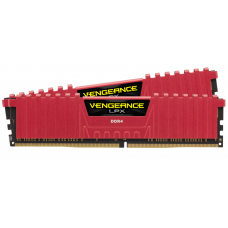 Пам'ять 4Gb x 2 (8Gb Kit) DDR4, 2400 MHz, Corsair Vengeance LPX, Red (CMK8GX4M2A2400C16R)