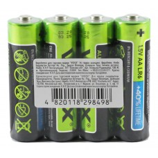 Батарейка AA (LR6), лужна, Videx, 4 шт, 1.5V, Shrink