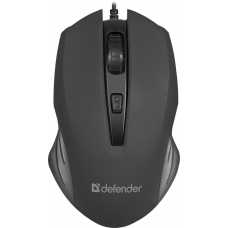 Мышь Defender Datum MM-351, Black, USB, оптическая, 800-1600 dpi, 4 кнопки, 1.5 м (52351)
