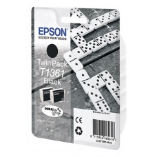 Картридж Epson T1361, Black, 2 шт у комплекті, 2 x 25.4 мл (C13T13614A10)