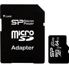 Карта пам'яті Silicon Power microSDXC 64 GB Class 10 UHS-I Elite + adapter (SP064GBSTXBU1V10SP)