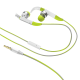 Наушники Trust Fit In-ear Sports, Green/White, 3.5 мм, микрофон, крепление Slide-to-Fit (20320)