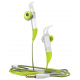 Наушники Trust Fit In-ear Sports, Green/White, 3.5 мм, микрофон, крепление Slide-to-Fit (20320)