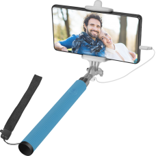 Палка для селфі Defender Selfie Master SM-02, Blue, дротовий (3.5 мм), 20-98 см (29404)