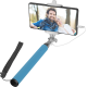 Палка для селфи Defender Selfie Master SM-02, Blue, проводной (3.5 мм), 20-98 см (29404)