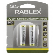 Аккумулятор AAA, 800 mAh, Rablex, 2 шт, 1.2V, Blister