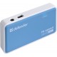 Концентратор USB 2.0 Defender Quadro Power, White/Blue, 4xUSB 2.0, внешний БП (83503)