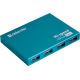 Концентратор USB 2.0 Defender Septima Slim, Cyan, 7xUSB 2.0, внешний БП (83505)