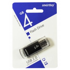 USB Flash Drive 4Gb Smartbuy V-Cut Black (SB4GBVC-K)