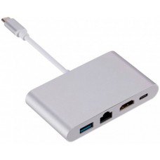 Конвертер Dynamode USB3.1 Type-C to 1хHDMI, 1хRJ-45, 1хUSB 3.0, 1хUSB Type-C Female