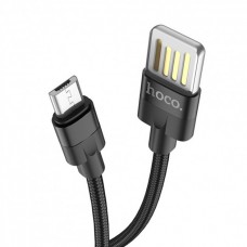 Кабель USB <-> microUSB, Hoco Outstanding, Black, 1 м (U55)
