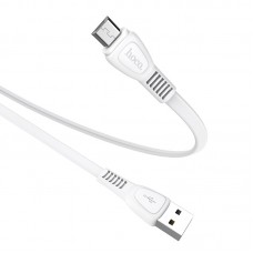 Кабель USB <-> microUSB, Hoco Noah, White, 1 м (X40)