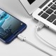 Кабель USB <-> USB Type-C, Hoco Refined steel, White, 1.2 м (U49)