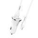 Автомобільний зарядний пристрій Hoco Z31 Universe + Type-C, White, 2xUSB, 2.4A, 18W, QC3.0