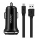 Автомобільний зарядний пристрій Hoco Z1, Black, 2xUSB, 2.1A + Micro USB