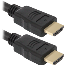 Кабель HDMI - HDMI 2 м Defender Black, V1.4, позолочені конектори (87352)