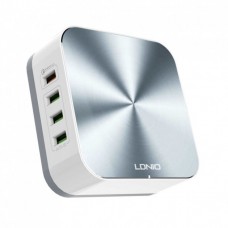 Сетевое зарядное устройство LDNIO A8101, White/Gray, 8xUSB, 10A, QC 3.0