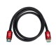Кабель HDMI - HDMI 5 м Atcom Black/Red, V2.0, позолочені конектори (24945)