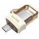 USB 3.0 / microUSB Flash Drive 64Gb SanDisk Ultra Dual Drive, White/Gold (SDDD3-064G-G46GW)