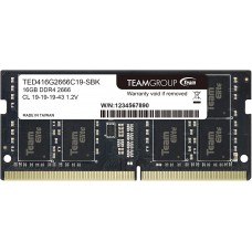 Пам'ять SO-DIMM, DDR4, 16Gb, 2666 MHz, Team, 1.2V, CL19 (TED416G2666C19-S01)