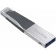 USB 3.0 / Lightning Flash Drive 128Gb, SanDisk iXpand Mini, Silver/Gray (SDIX40N-128G-GN6NE)