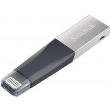 USB 3.0 / Lightning Flash Drive 16Gb, SanDisk iXpand Mini, Silver/Gray (SDIX40N-016G-GN6NN)