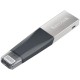USB 3.0 / Lightning Flash Drive 256Gb, SanDisk iXpand Mini, Silver/Gray (SDIX40N-256G-GN6NE)