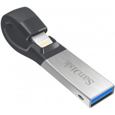USB 3.0 / Lightning Flash Drive 16Gb, SanDisk iXpand, Silver/Black (SDIX30C-016G-GN6NN)
