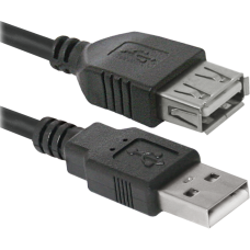 Кабель-подовжувач USB 2.0 (AM) - USB 2.0 (AF), Black, 3 м, Defender (87453)