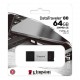 USB 3.2 Type-C Flash Drive 64Gb Kingston DataTraveler 80, Black/Grey (DT80/64GB)