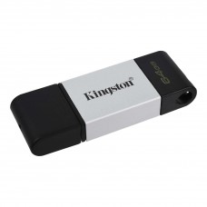 USB 3.2 Type-C Flash Drive 64Gb Kingston DataTraveler 80, Black/Grey (DT80/64GB)