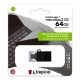 USB 3.2 / microUSB Flash Drive 64Gb Kingston DataTraveler microDuo 3.0 G2, Black (DTDUO3G2/64GB)