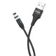 Кабель USB <-> Lightning, Hoco Fresh Magnetic, 1.2 m, Black, (U76)