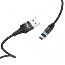 Кабель USB <-> Lightning, Hoco Fresh Magnetic, 1.2 m, Black, (U76)
