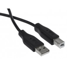 Кабель USB 2.0 (AM) - USB 2.0 (BM), 1.8 м, Black, 2E (2E-W-3169M1.8)