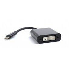 Адаптер USB 3.1 Type-C (M) - DVI (F), Cablexpert, Black, 15 см (A-CM-DVIF-01)