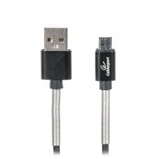 Кабель USB 2.0 - 1.0м AM/Micro-B Cablexpert CCPB-M-USB-06BK, преміум, 2.4А, Black (CCPB-M-USB-06BK)