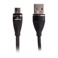 Кабель USB - micro USB 1 м Cablexpert Black, 2.4А, премиум (CCPB-M-USB-11BK)