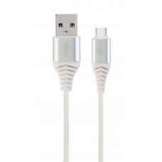 Кабель USB - USB Type-C 1 м Cablexpert White, 2.1А, преміум (CC-USB2B-AMCM-1M-BW2)