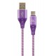 Кабель USB - USB Type-C 1 м Cablexpert Purple, 2.1А, премиум (CC-USB2B-AMCM-1M-PW)