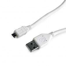 Кабель USB 2.0 - 0.1м AM/Micro-B Cablexpert CCP-mUSB2-AMBM-W-0.1M, преміум, белый