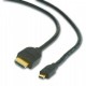 Кабель micro HDMI - HDMI 3 м Cablexpert Black, V2.0, позолоченные коннекторы (CC-HDMID-10)