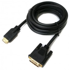 Кабель HDMI - DVI (18+1 pin), 10 м, Black, Viewcon, позолочені конектори (VD066-10M)