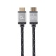 Кабель HDMI - HDMI 5 м Cablexpert Black/Gray, V1.4, позолочені конектори (CCB-HDMIL-5M)