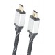 Кабель HDMI - HDMI 1.5 м Cablexpert Black/Gray, V2.0, позолоченные коннекторы (CCB-HDMIL-1.5M)