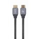 Кабель HDMI - HDMI 2 м Cablexpert Black/Gray, V2.0, позолочені конектори (CCBP-HDMI-2M)